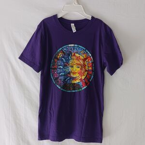 Purple Sun & Moon Unisex Cotton Tshirt